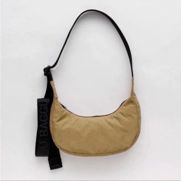 Baggu Nylon Mini Crescent Bag in Dark Khaki - Picture 1 of 3